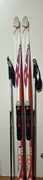 Narty biegowe 140 cm plus kije 100 cm