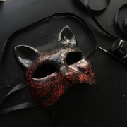 Maska KOT Czarna na Oczy – Wenecka Maska Karnawałowa Zwierzęca