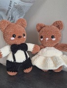 Misiowa Para Młoda - idealny prezent na wesele, ręcznie robione na szydełku