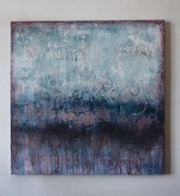 "Jezioro" abstrakcja, oryginał na płótnie - Kamila Ossowska