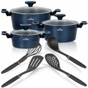 OKAZJA! GARNKI ceramika, marmur , 10 el. ZILNER z pokrywkami