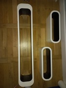 półki czarno-białe połysk -zestaw 3 szt.