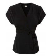 Elegancka z wiązaniem czarna bluzka Bodyflirt 40/42 nowa
