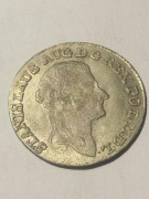 Moneta 1 złoty/4 grosze 1791r. EB, RZADKA i PIĘKNA, patyna, połysk, stan:1+