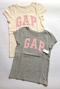 GAP | Zestaw 2 koszulek z brokatowym logo | Rozmiar L (10-11 lat)