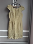 Wełniana beżowa sukienka w literę A Orsay rozmiar XS/S na zamek z podszewką