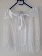 Nowa biała plisowana spódnica mgielka prześwitujący materiał  rozmiar XXL