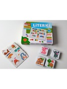 Zestaw zabawek  gier dla przedszkolaka połącz w pary memo wpinanka litery