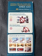 Safety Card / Karty Instrukcja Bezpieczeństwa Vietnam Airlines Airbus A321