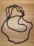 Bardzo dlugi naszyjnik z półszlachetnego granatu