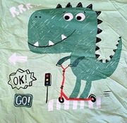 Pościel dziecięca, dla dziecka. 130x90 cm + 36x56 cm. Bawełna. Dinozaur