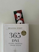 Zakładka do książki druk 3D gothic – czaszka i róże – ozdobna, handmade