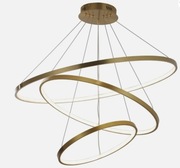 nowoczesna lampa LED do salonu lub sypialni 3 ringi 30 40 60 cm złota biała