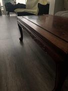 ława drewniana na lwich łapach 