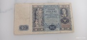 Banknot 20 zł z 1936 roku. Stan 4. 