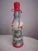 Butelka, słoik ozdobny decoupage zestaw