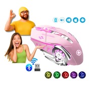 MYSZ GAMINGOWA BEZPRZEWODOWA DLA GRACZA DO LAPTOPA KOMPUTERA RÓŻOWA