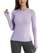 Koszulka z długim rękawem, sportowa do biegania, bezszwowa