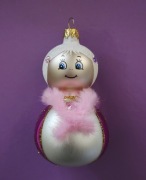 Bombka choinkowa Lala w szaliku szklane Bombki na choinkę kształtki