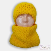 Komplet szydełkowy czapka i komin 