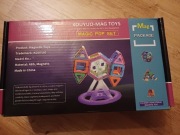 Klocki Magnetyczne 124 części W Plastikowym Kuferku z Rączką Certyfikat