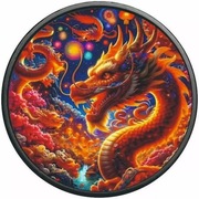USA 2024 Amerykański Orzeł DRAGON of POWER 1 uncja Srebra Ag.999 w kolorze