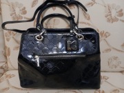 Torba damska firmy Kazar ze skóry naturalnej lakierowanej