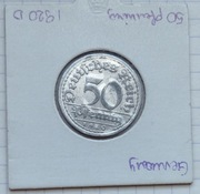 #2613 Niemcy - Weimar 50 fenigów 1920 D