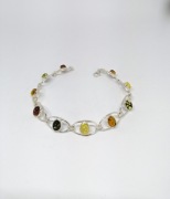 Bursztyn bałtycki Bransoletka wykonana ze srebra próby 925 