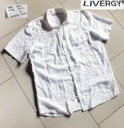 Livergy fajna koszula w bieli z lnem r.M/L