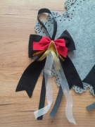 Zawieszka kokarda świąteczna Boże Narodzenie dł.39cm