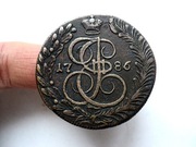 ROSJA: 5 KOPIEJEK 1786 R (KM)- RZADSZA MONETA