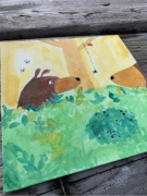 Obraz misie jesien las pajak dla dzieci