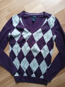 Tommy Hilfiger oryginalny sweter w romby S