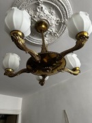 Lampa mosiężna 5 ramienna 