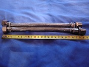 Wąż w oplocie stalowym 1/2 x 1/2 x 24cm nypl wężyk