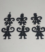 Zawieszki, ozdoby na choinkę 6 sztuk - filcowe - Ikea