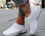 Białe buty damskie półbuty sportowe 42
