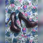 Szpilki skórzane Aldo 39 - skóra węża / PRZEPIĘKNE