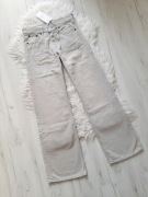 ZARA świetne jeansy z szerokimi nogawkami luźny fason XS