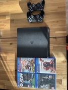 Ps4 slim + 4 gry