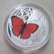 Srebrna moneta 1 dolar z Niue Island - motyl