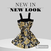 Sukienka Tunika Bluzka na lato New Look M-L w żółte kwiaty grube ramiączka