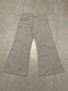 Beżowe cienkie jeansy damskie, młodzieżowe dzwony szerokie H&M 38 M
