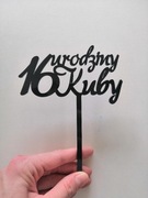 Topper czarna plexi dowolny tekst