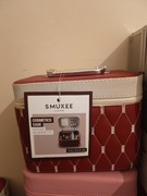 Kuferek na kosmetyki z uchwytem 21,5x15x21cm bordowy 