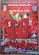 POLSKA - ANGLIA Chorzów 2004 - program 