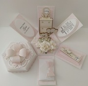 Exploding box kartka prezent pudełko pamiątka chrzest roczek narodziny