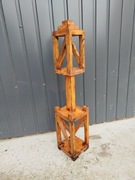 Lampion drewniany duży podwójny 