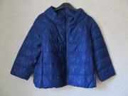 AMY VERMONT Damska kurtka granatowa OVERSIZE pikowana kwiaty 42